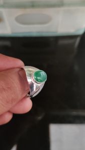 Cincin Signet Giok Hijau Pria – Perak 925 Simple Elegan Giovanno