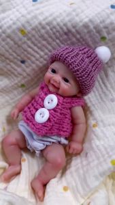 1PC 6 Inch Full Body Silicone Reborn Doll Vivienne - Đồ Chơi Búp Bê Silicon Mềm Mại Sống Động Như Thật Có Thể Giặt Được Dành Cho Cả Nam Và Nữ Dành Cho Trẻ Em Trên 14 Tuổi
