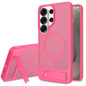 Skin Feeling Shockproof Magnetic Case For Samsung S26 Ultra S25 S24 S23 Plus Edge FE Wireless Charging Cover with Strip Stand