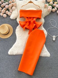 ชุดเดรสเซ็กซี่คอตตอนสไตล์วังสองชิ้น ไหล่เดียว รัดเอว กระโปรงทรงเอ เอวกลาง ชุดแฟชั่นสำหรับผู้หญิงวัย 18-25 ปี