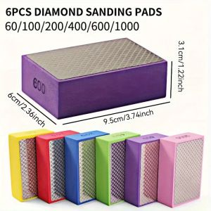 Diamond Hand Polishing Pads Tile Glass Abrasive Grinding Block Pad Stone Marble Ceramic Sanding Disc Polisher Tools