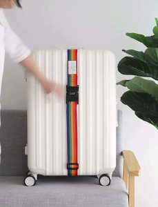 ZH044 Suitcase Explosion-proof Belt with Password Set Lock Luggage Strap Adjustable 20-32 Inches Suitable Strap Colorful