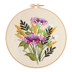 Handmade Embroidery DIY Material Kit European 3D Embroidery Su Cloth Art Sewing Self Embroidery with Video Bouquet