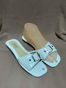 Natalia Glossy Marikina Made Trendy Flat Sandals