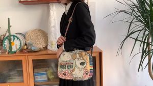 BAO132 Tas Crossbody & Shoulder Bags Wanita Baru Bordir Gaya Etnik yang Trendi