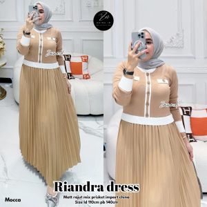 Riandra Dress Rajut Import Mix Plisket