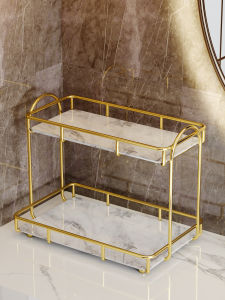 Bathroom Vanity Wall Mounted Storage Shelf Toilet Makeup Cosmetic Organizer Luxury Desktop Arrangement Toilet Accessories