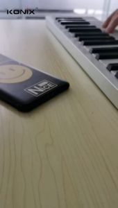 [ammoon]61 Keys Digital Electronic Piano Keyboard MIDI Output 128 Tones 128 Rhythms 14 Demo Songs Recording Programming Playback Tutorial with Sustain Pedal Built-in Stereo Speakers Headphone Speaker Output Built-in Battery