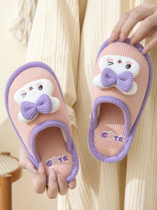 Cute Rabbit Childrens Slippers Home Anti-Slip Girl Baby Booties Cotton Material Comfortable Soft Soles Spring Autumn New Arrival