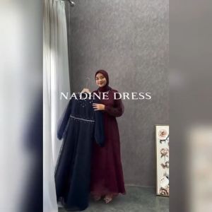 Dress Exclusive Terbaru: Dress Kondangan Gamis Brukat Maxi Pesta Lamaran Tunangan Kekinian Seragam Bridesmaid Muslim Wanita Dewasa Mewah