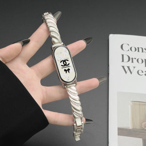 YUNDINGCHUANGXIANG | Fashionable Metal and Ceramic Strap with Diamonds Smart Watch Band