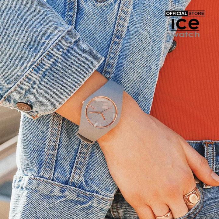 Đồng hồ nữ ICE mặt tròn dây silicon 40mm 015336-0000-04 hover