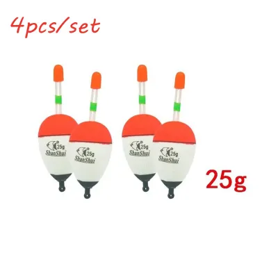 2/4pcs 10/20/30/40/50/60/70g EVA Luminous Fishing Night Float Light Stick Foam Plastic Bobber Sea Rock Fishing Striking Floats