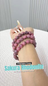 Da Crystal Natural Rhodonite Crystal Bracelet for Compassion Healing & Balance