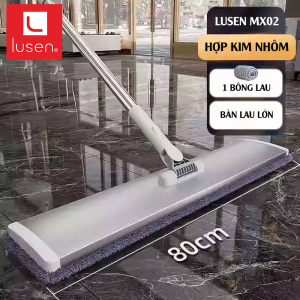 Cây lau nhà công nghiệp chính hãng chổi lau nhà đa năng cỡ lớn bàn lau bằng nhôm rộng từ 60cm đến 80cm. Lusen MX02