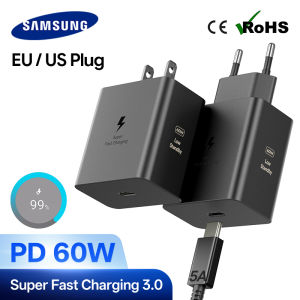 Samsung | Original Samsung 60W 25W Charger Type C Super Fast Charger USB C Cable Galaxy S26 Ultra S25 FE S24 S23 S22 A57 A17 A37 A26 A16