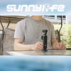 Sunnylife Quick Release Adapter Mount for DJI Osmo Pocket 4P 4 3 180° Tilt 1/4 Thread Selfie Stick Stand for Vlog Travel Outdoor Use