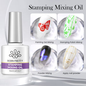 BORN PRETTY 10ml Stamping Mixing Oil Painting Gel Stamping Polish Powder Mixing And Apply Nail Powder Stamping Plate Tools