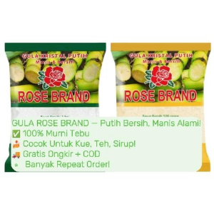Paket Hemat Rose Brand Gula Pasir Hijau Premium 5 Kg