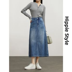 HIPPIE MISS | Vintage High-Waist Slimming A-Line Skirt