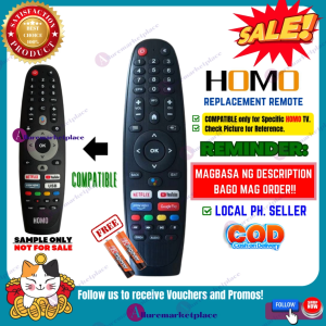 HOMO GOOGLE TV Remote Replacement [**Mag Basa B4 Umorder**] Remote HOMO TV with HEY GOOGLE Voice| HOMO Smart TV Remote Control for HOMO alluremarketplace2ND