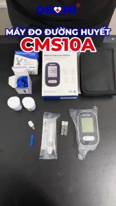 Máy Thử Đường Huyết OROMI CMS10A - Máy Đo Đường Huyết Tiểu Đường Tặng 50 Que Thử 50 Kim Lấy Máu