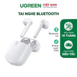 Tai nghe Bluetooth True Wireless Ugreen WS105 - Âm thanh Hifi True Wireless 20h Playtime - Sạc Không Dây Qi - Thiết Kế Công Thái Học - Hàng Chính Hãng