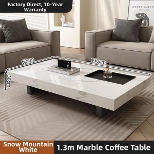 MEISITEKEKE | 2024 New Luxurious Minimalist Rectangular Coffee Table