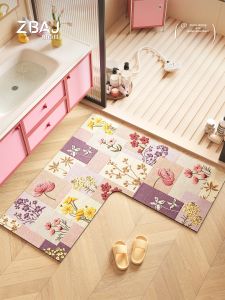 ZHIBAIJIA | Non-slip Water Absorbent L-shaped Bath Mat