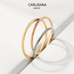 Gold Plated 18K Square Face Convex Ring: Korean & Japanese Style Fashionable Index Finger Ring Titanium Steel Couples Jewelry