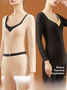 MiiOW | Warm V-Neck Underwear with Built-in Bra