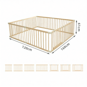 JollyKidz | Indoor Solid Wood Baby Play Fence
