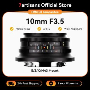 7artisans 10mm F3.5 APS-C 108° Ultra-Wide Angle Fixed Focus Lens for Camera Sony E Fujifilm XF Nikon Z Micro M4/3 Mount