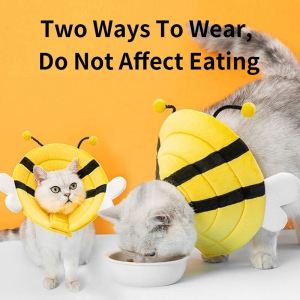 Adjustable Comfy Dog Cone Anti-licking and Anti-bite Protection Headgear Suitable for Bathing Grooming