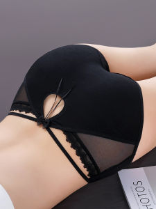 กางเกงชั้นในลูกแพร์ทรงหัวใจเอวต่ำสำหรับผู้หญิง ทรงเซ็กซี่ ทรงหัวใจ ลูกไม้ กางเกงชั้นในผ้าฝ้ายผสมเนื้อนุ่ม