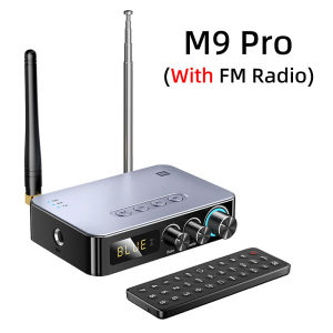 VAORLO | New M9Pro Bluetooth Audio Receiver Transmitter DSP Wireless Adapter NFC/RCA/AUX/TF/USB U-Disk/6.5 Mic Karaoke/Coaxial/FM Radio