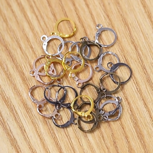 French Lever Earring Hooks Set 50pcs Alloy Lever Back Dangle Ear Wire Earring for DIY Jewelry Making Supplies ARTJ-VN