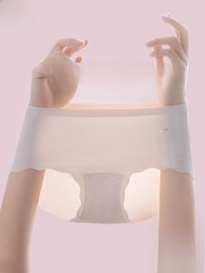 Miiow | MiiOW Ice Silk Womens Underwear Triangle Shorts Cool Sensation No Butt Pinching Antibacterial Cotton Mid Waist Youth Summer