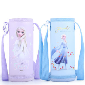 Portable Insulated Water Bottle Cover for Kids Long Slim Style Protective Strap Crossbody Zipper Design Safer Carry-On Accessory