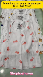 Combo 5 áo ba lỗ bé trai bé gái chất vải thun lạnh siêu mềm mại tháng mát - áo ba lỗ mặc nhà cho trẻ em sơ sinh 5-15kg