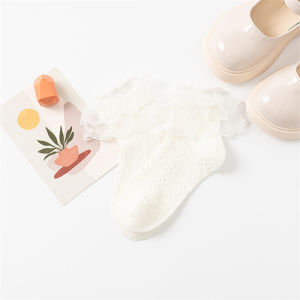 2023 Autumn Kids Socks For Girls Lace Tutu Baby Cotton Princess Childrens Girls Socks Fashion Ruffled Teenagers Sock 1-15Years