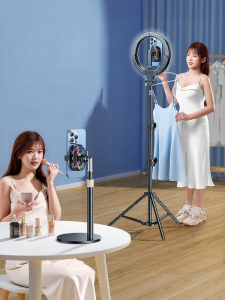JIAHUACAI | Live Streaming Smartphone Cooler With Stand LED Light Integrated Semiconductor Cooling Super Quiet Heat Spreader