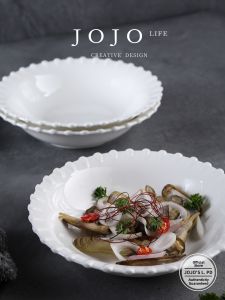 JOJO LIFE | Creative White Ceramic Deep Plate