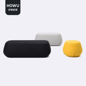 Nordic Fabric Sofa round Stool Hall Entryway Seat Cushion Creative Living Room Stool Home Use Shoe Changing Foot Stool Long Narrow Stool