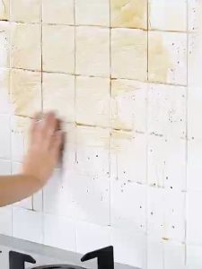 สติ๊กเกอร์ติดผนังกันน้ำมันกระเด็นสีใส สำหรับห้องครัว ทนความร้อน สามารถทำความสะอาดได้ สติกเกอร์ฟิล์ม ธรรมดา 10 แห่ง 30 วันการฟื้นตัว