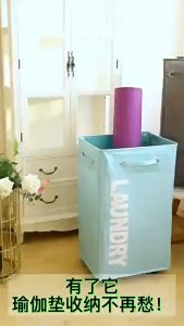 2 Colors Large Laundry Basket Collapsible Laundry Bag With Wheel Waterproof Oxford Laundry Hamper
