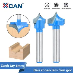 Dao Phay XCAN 6mm Cán CNC Đầu Tròn 12-32mm Dao Phay Gỗ Cacbua Dùng Cho Việc Làm Tròn Góc