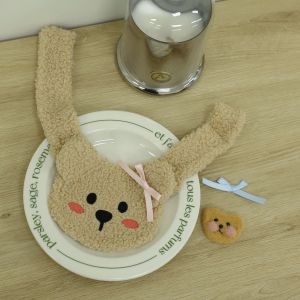 South Korea Cute Cartoon Bear Heattech Fall and Winter Plush Dog Dog Scarf Cat Saliva Towel Bib Bichon Teddy/Pomeranian