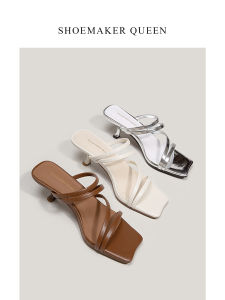 Design High-End Ladies Sandals Coarse Heel
