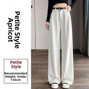 High Quality Niche Small Person Friendly Straight Leg Corduroy Plus Velvet Pants